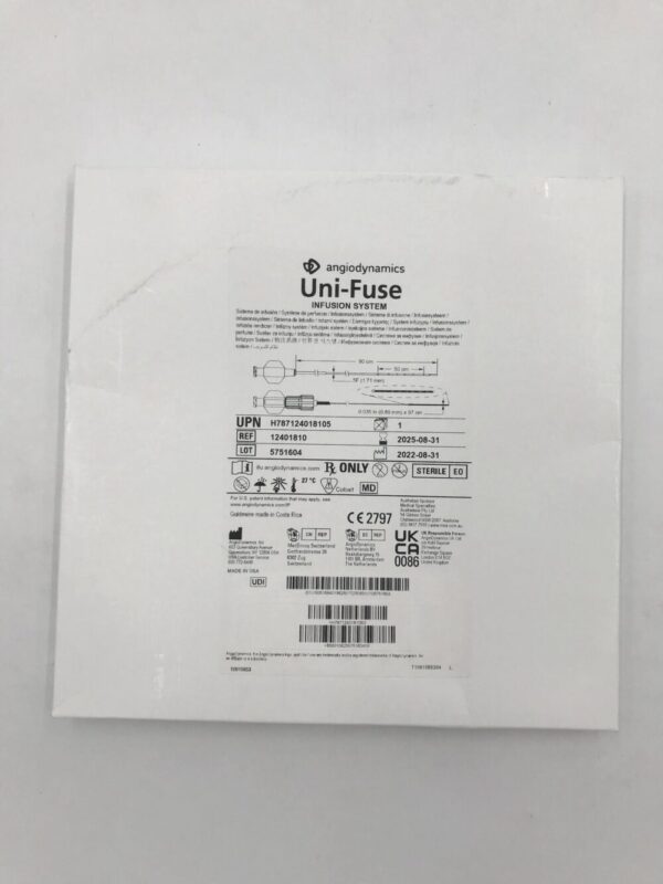 ANGIODYNAMICS 12401810 Uni-Fuse Infusion System With Cooper Wire 5F x 90cm