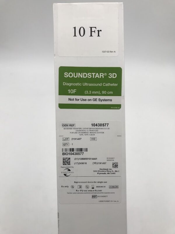 BIOSENSE WEBSTER 10438577 Soundstar 3D ECO, Diagnostic Ultrasound Catheter 10F x 90cm (REPROCESSED BY STERILMED) (X)