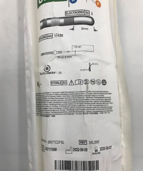 BIOSENSE WEBSTER 34L35M EZ Steer NAV DS Bi-Directional Electrophysiology Catheter 8mm 7Fr x 115cm