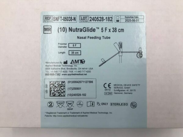Applied Medical Technology SNFT-05038-N NutraGlide Nasal Feeding Tube 5F x 38cm (10/Box)