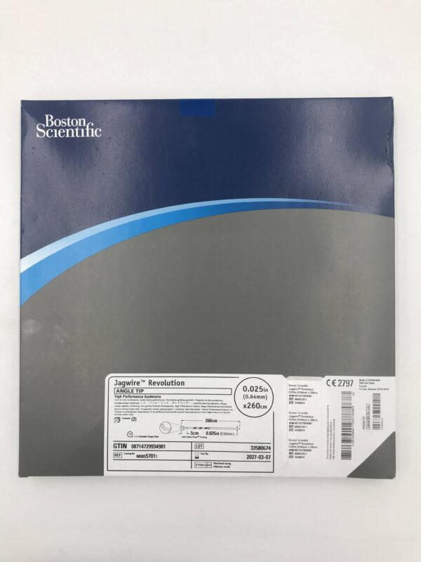 BOSTON SCIENTIFIC 5701 Jagwire Revolution Angle Tip High Performance Guidewire 0.025in x 260cm (2/Box)