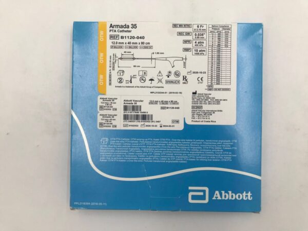 ABBOTT B1120-040 Armada 35 PTA Catheter 6F x 12x40mm x 80cm (X)