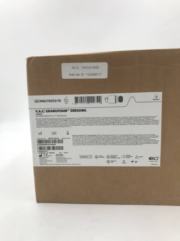 KCI M8275053/10 V.A.C. Granufoam Dressing Featuring SensaT.R.A.C. Technology Large (10/Case) (X)