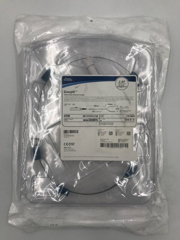 BOSTON SCIENTIFIC 320401 Graspit Nitinol Stone Forceps 2.6F x 120cm (X)