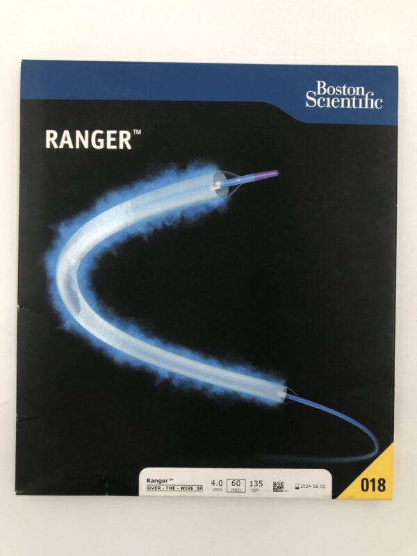 BOSTON SCIENTIFIC 3941940061 Ranger OTW Paclitaxel-Coated PTA Balloon Catheter 3.8F x 4x60mm x 135cm (X)