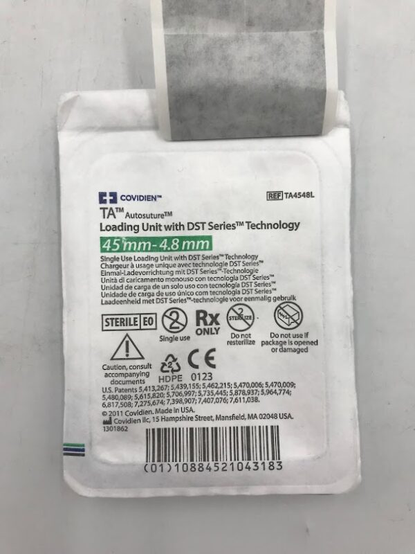 COVIDIEN TA4548L TA Autosuture Loading Unit w/ DST Series Technology 45mm-4.8mm (X)
