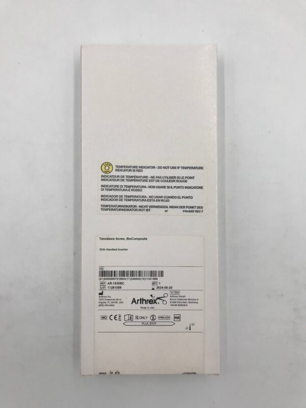 ARTHREX AR-1530BC Tenodesis Screw BioComposite w/Handled Inserter 3.8 x 8mm (X)