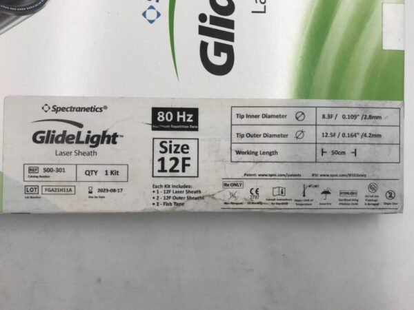 SPECTRANETICS 500-301 GlideLight Laser Sheath 12F x 80Hz (X)