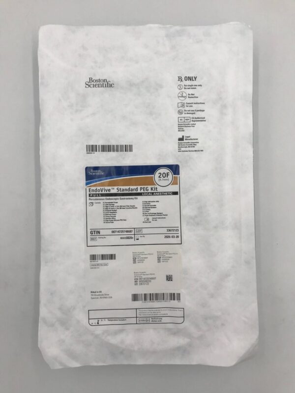 BOSTON SCIENTIFIC 6820 EndoVive Standard PEG Pull, Percutaneous Endoscopic Gastrostomy Kit 20F