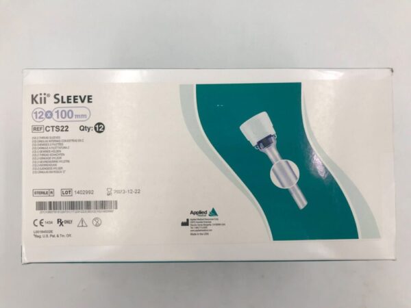 APPLIED MEDICAL CTS22 Kii Sleeve, Z-Thread Sleeves 12x100mm (12/Box)(X)
