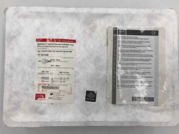 COOK G51548 Spectrum Central Venous Catheter Tray, 5 Lumen Polyurethane 10F/20cm (X)