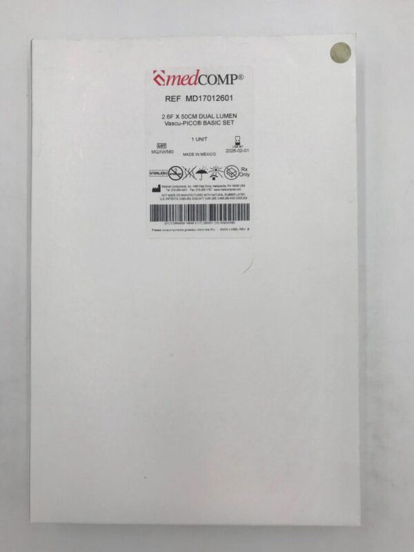 MEDCOMP MD17012601 Dual Lumen Vascu-PICC Basic Set 2.6F x 50cm