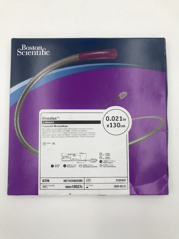 BOSTON SCIENTIFIC 19527 Direxion J Shape Torqueable Microcatheter 2.4F-2.7F x 0.021in x 130cm (X)