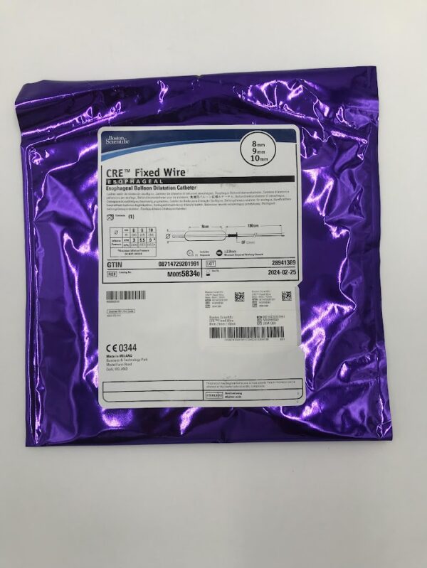 BOSTON SCIENTIFIC 5834 CRE Fixed Wire Esophageal Balloon Dilatation Catheter 8 x 9 x 10mm (X)