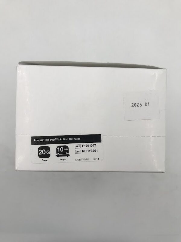 BARD F120100T PowerGlide Pro Midline Catheter Basic Kit 20G 10cm (10/Box) (X)