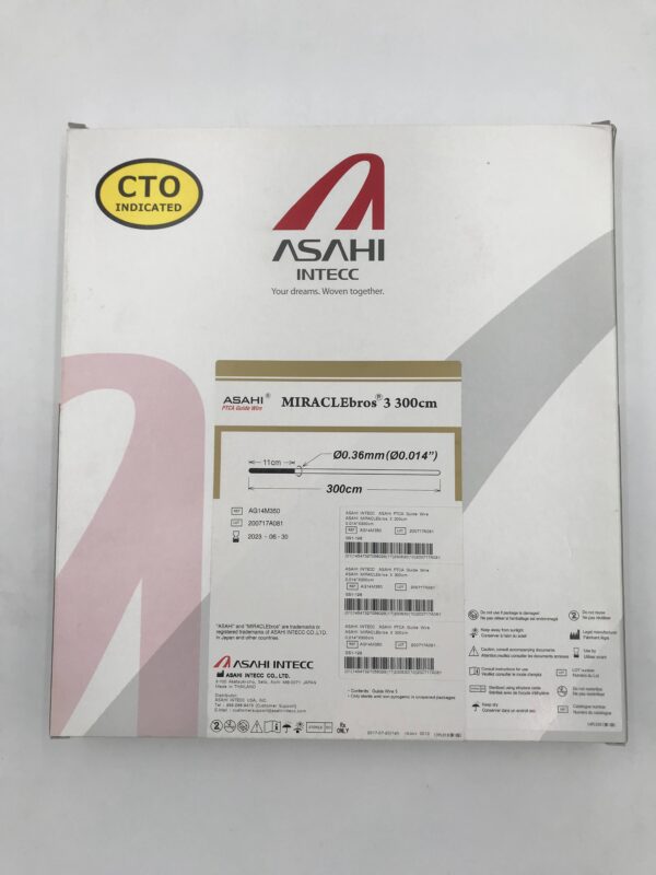 ASAHI AG14M350 MIRACLEbros 3 PTCA Guide Wire 300cm (5/Box)(X)