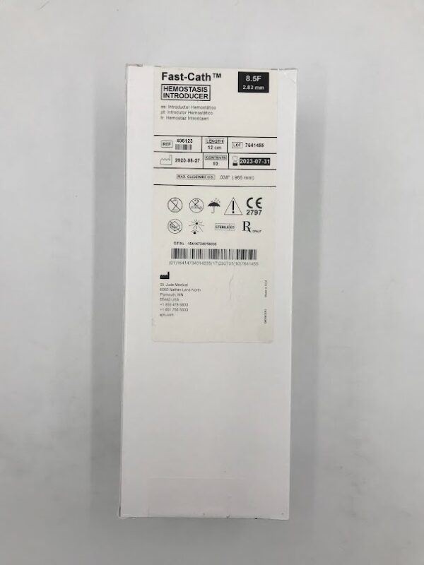 ST. JUDE 406123 Fast-Cath Hemostasis Introducer 8.5F (10/Box) (X)