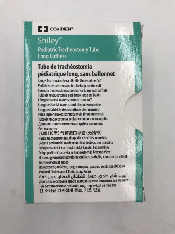 COVIDIEN 6.0PELF Shiley Pediatric Tracheostomy Tube Long Cuffless 6x8.5x54mm