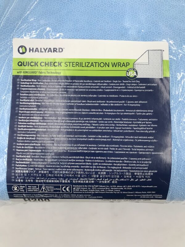HALYARD 34186 Quick Check Sterilization Wrap 40in x 40in (24/Pack)