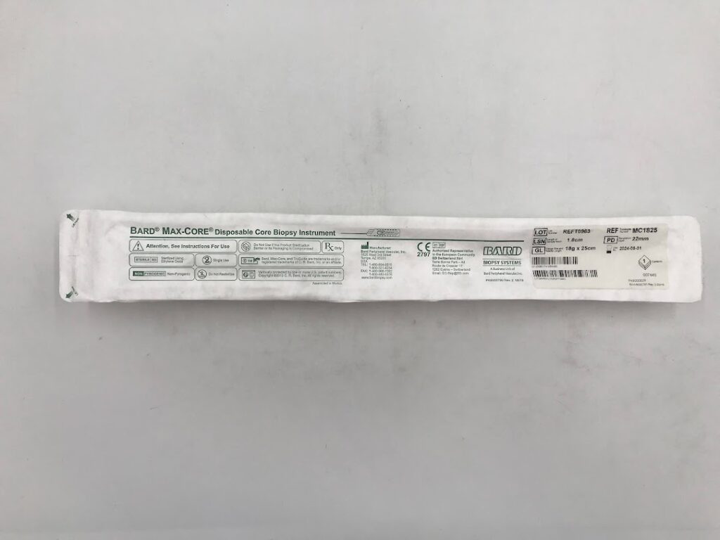 BARD MC1825 MAX-CORE Core Biopsy Instrument 1.8cm 18G x 25CM (X