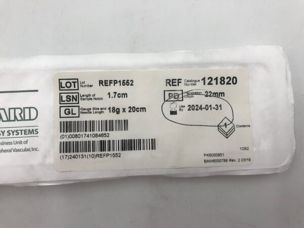 BARD 121820 Monopty Core Biopsy Instrument 22mm 1.7cm 18G x 20cm (X)