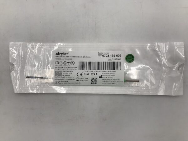 STRYKER 0703-165-002 Neptune E-Sep Blade Electrode Coated and Insulated 165mm (X)