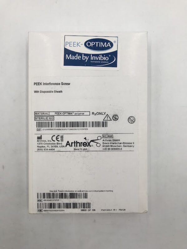 ARTHREX AR-1370P Peek Interface Screw w/Sheath 7 x 23mm (X)
