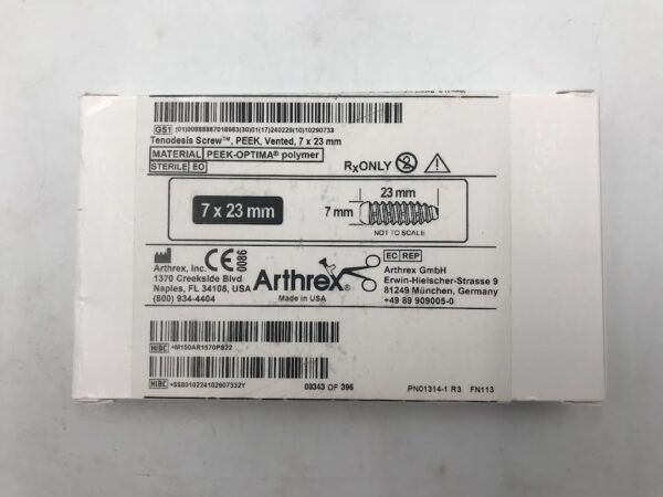 ARTHREX AR-1570PS Tenodesis Screw Peek Vented 7 x 23mm (X)