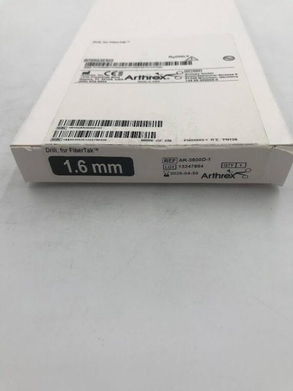 ARTHREX AR-3600D-1 Drill for FiberTak 1.6mm