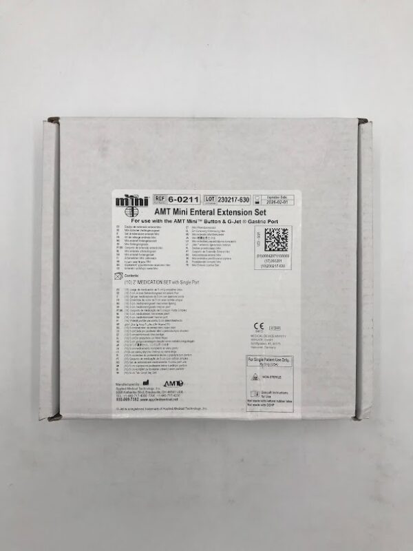 APPLIED MEDICAL 6-0211 AMT Mini Enteral Extension Set 2" Medication Set w/Single Port (10/Box)