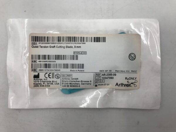 ARTHREX AR-2385-09 Quad Tendon Graft Cutting Blade 9mm (X)