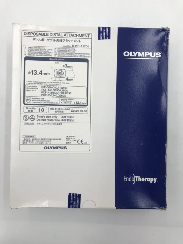 OLYMPUS D-201-12704 Disposable Distal Attachment 13.4mm x 3mm x 4mm (10/Box)(X)