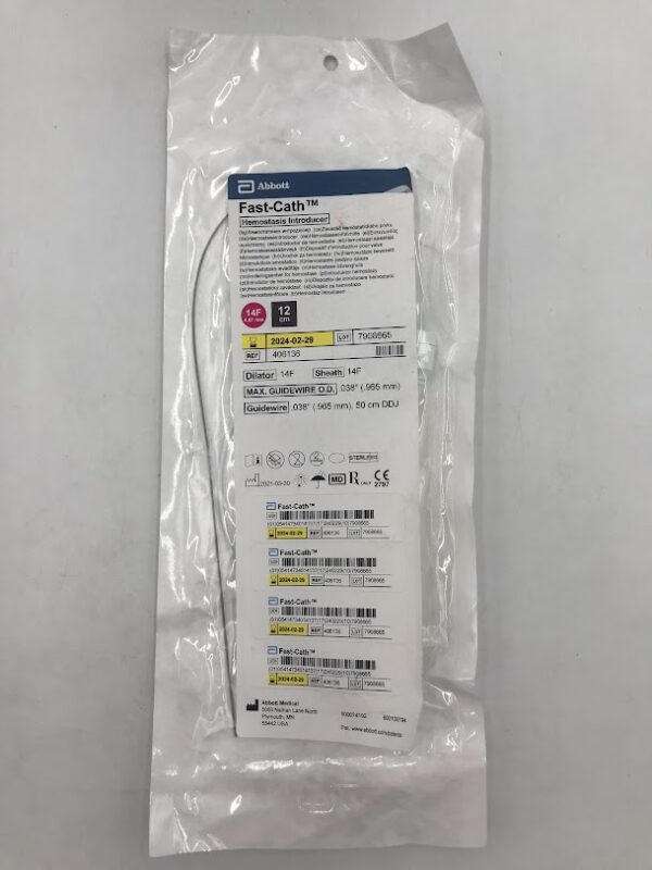 ABBOTT 406136 Fast-Cath Hemostasis Introducer 14F 12cm (X)