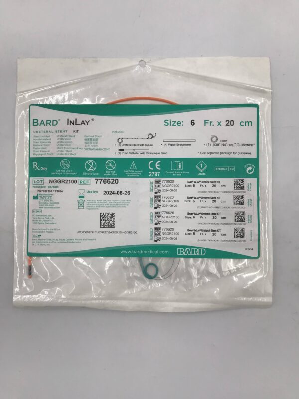 BARD 776620 InLay Ureteral Stent Kit 6F x 20cm (Part of a Kit)(X)