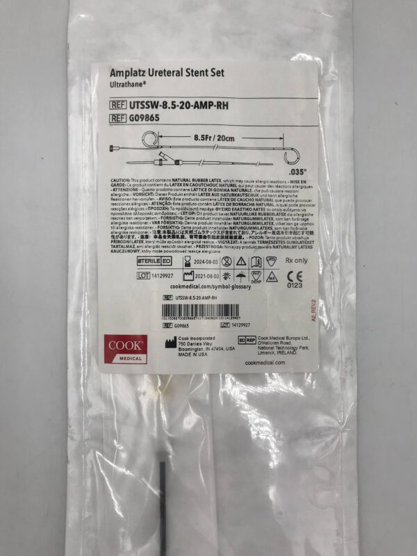 COOK G09865 Ultrathane Amplatz Ureteral Stent Set 8.5F / 20cm (X)