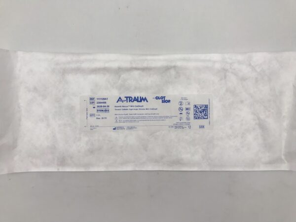 AXIOM 111128AT Atraum Thoracic Catheter Right Angle Silicone w/ClotStop 28Fr