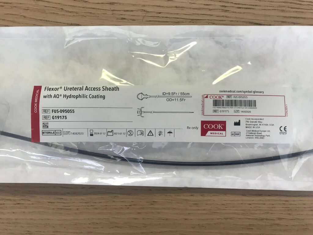 COOK G19175 Flexor Ureteral Access Sheath w/ AQ Hydrophilic