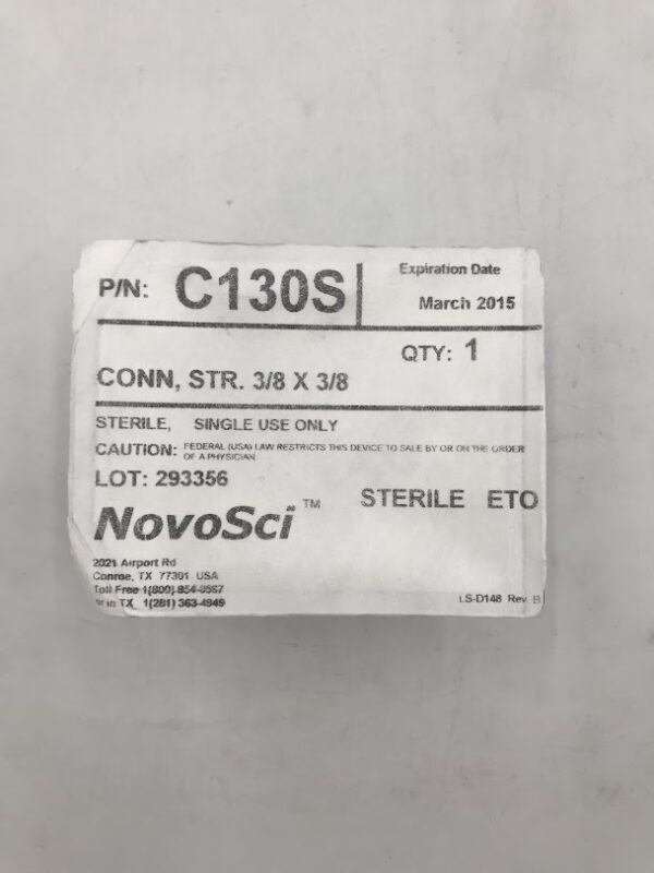 NOVOSCI C130S Connector STR. 3/8 x 3/8 (X)