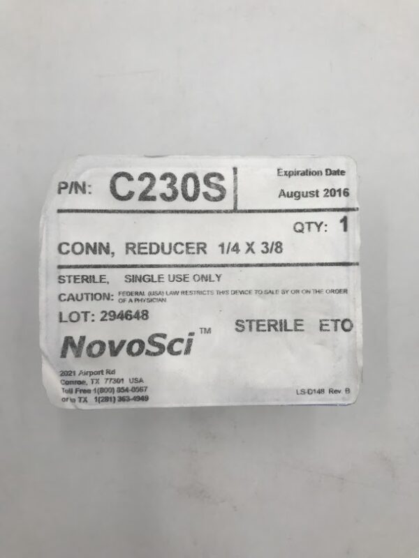 NOVOSCI C230S Connector Reducer 1/4 x 3/8 (X)