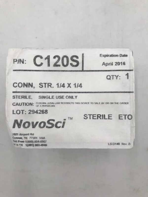 NOVOSCI C120S Connector STR. 1/4 x 1/4 (X)