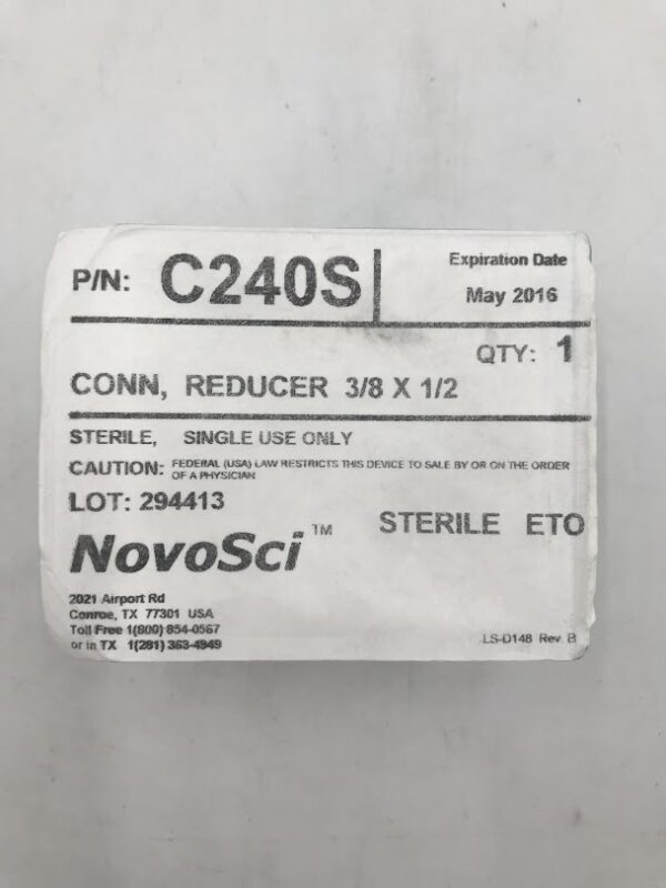 NOVOSCI C240S Connector Reducer 3/8 x 1/2 (X)