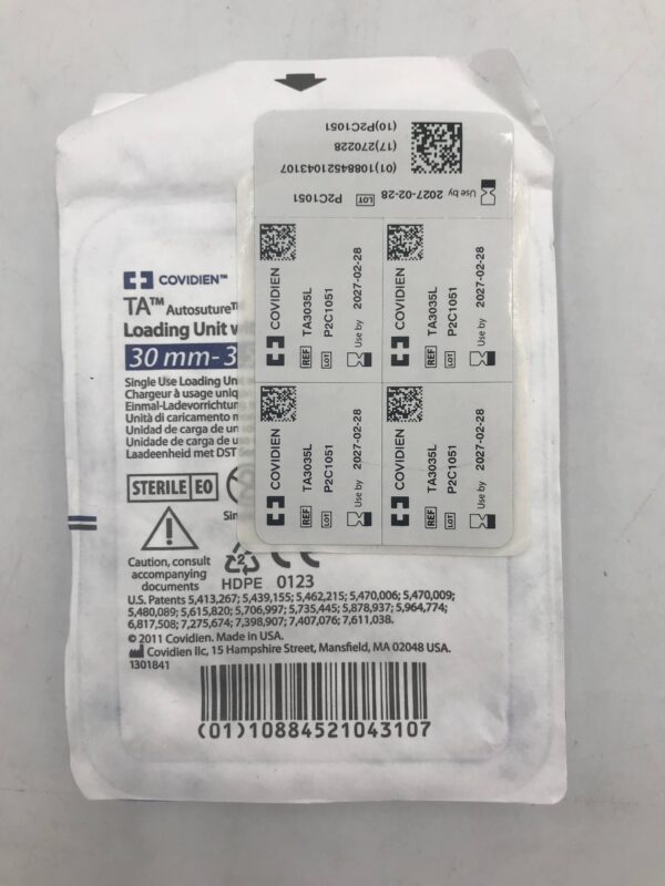 COVIDIEN TA3035L TA Auto Suture Loading Unit w/ DST Series Technology 30mm-3.5mm