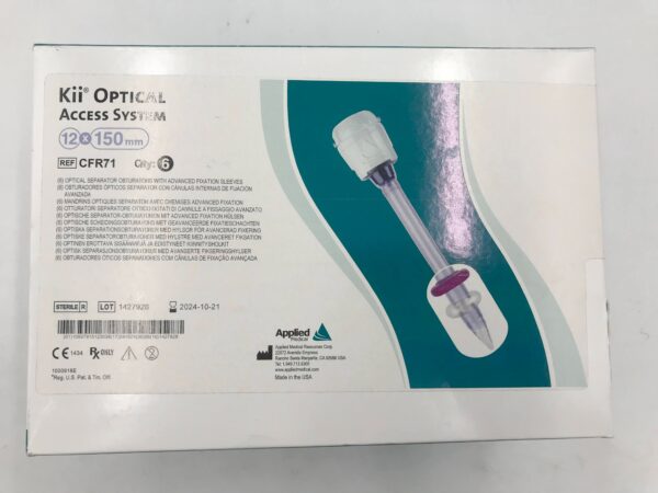APPLIED MEDICAL CTR71 Kii Optical Separator Obturators w/ Z-Thread Sleeves 12x150mm (6/Box)(X)