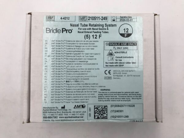 AMT 4-4212 Bridle Pro Nasal Tube Retaining System 12F (5/Box)(X)