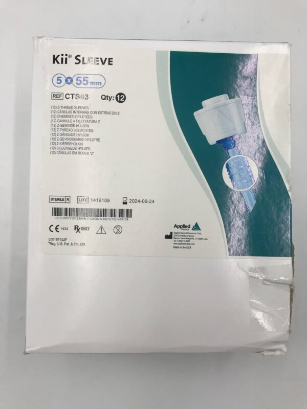 APPLIED MEDICAL CTS03 Kii Z-Thread Sleeves 5x55mm (12/Box)(X)