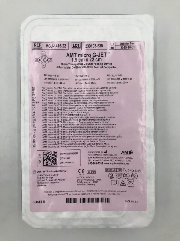 AMT MGJ-1415-22 Mico G-Jet, Micro Transgastric-Jejunal Feeding Device 1.5cm x 22cm