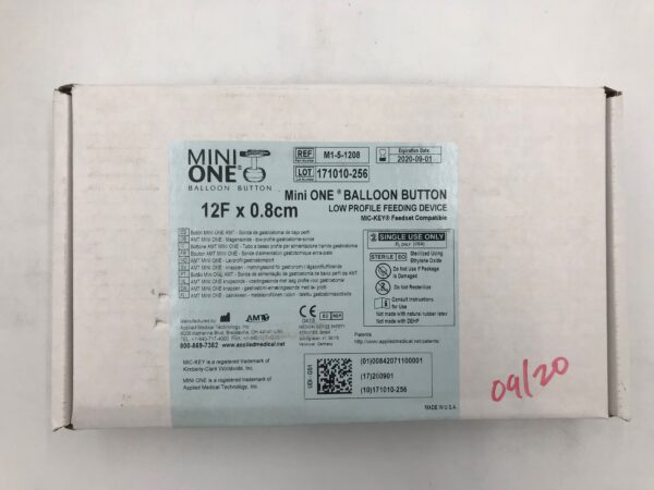 AMT M1-5-1208 Mini One Balloon Button Low Profile Feeding Device 12F x 0.8cm (X)