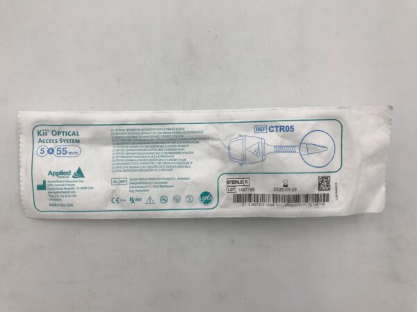 APPLIED MEDICAL CTR05 Kii Optical Separator Obturator w/ Z-Thread Sleeve Access System 5x55mm