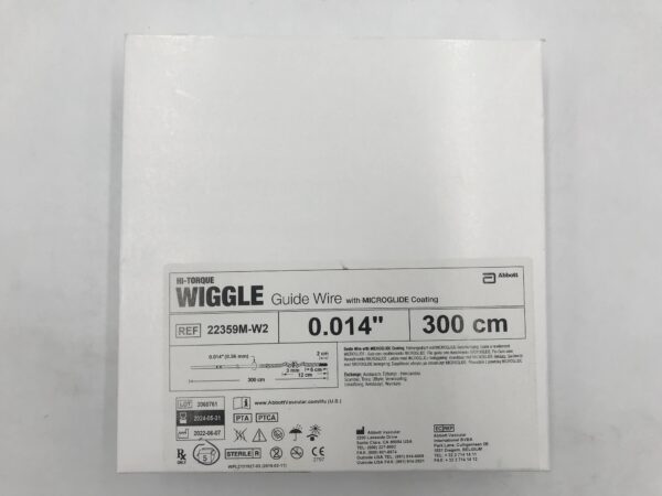 ABBOTT 22359M-W2 HI-TORQUE WIGGLE Guide Wire w/ Microglide Coating 0.014in x 300cm (5/Box)(X)