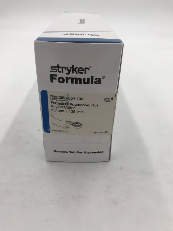 STRYKER 0380-554-100 Formula  Aggressive Plus Angled Cutter,  Arthroscopic Shaver Blade 5mm (5/Box)(X)
